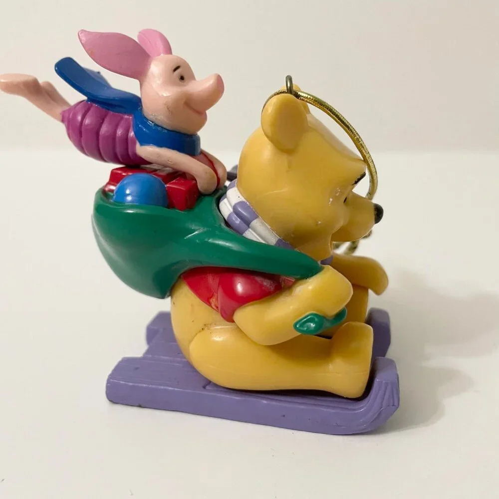 Disney Noma Winnie The Pooh And Piglet Christmas Tree Ornament Sleigh Sled - Picture 8 of 16